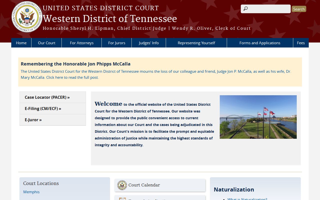 Lauderdale County court records federal district access page
