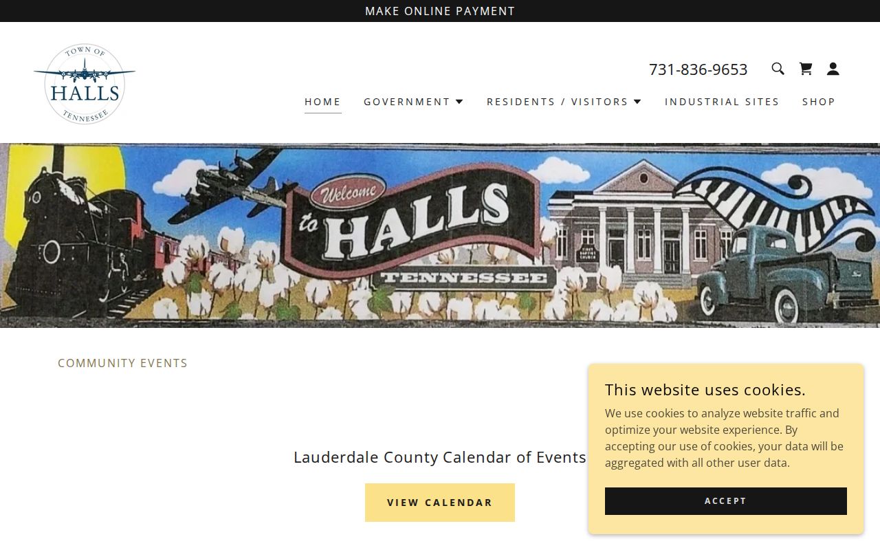 Official Halls City Hall website with office information