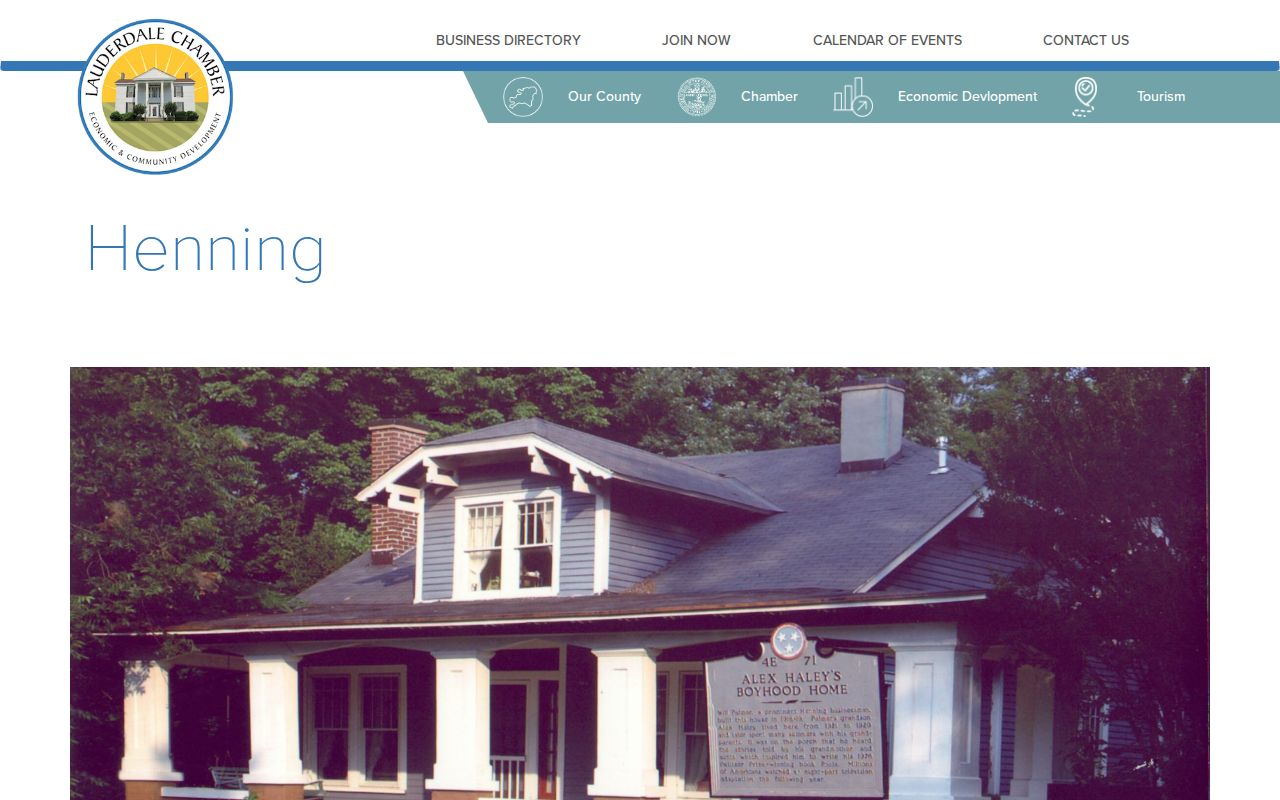 Lauderdale County civic profile for Henning and South Main address